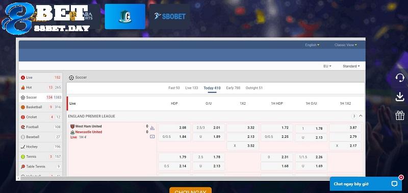 Sảnh cược thể thao của 88bet